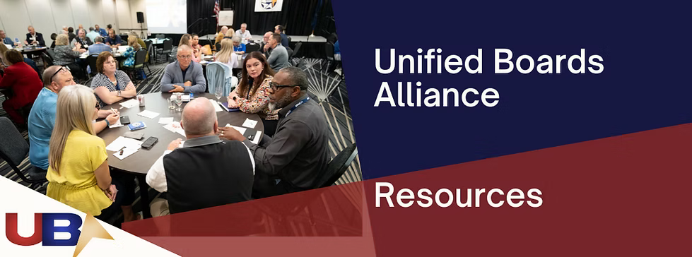 Promotional header image for Unified Boards Alliance resources